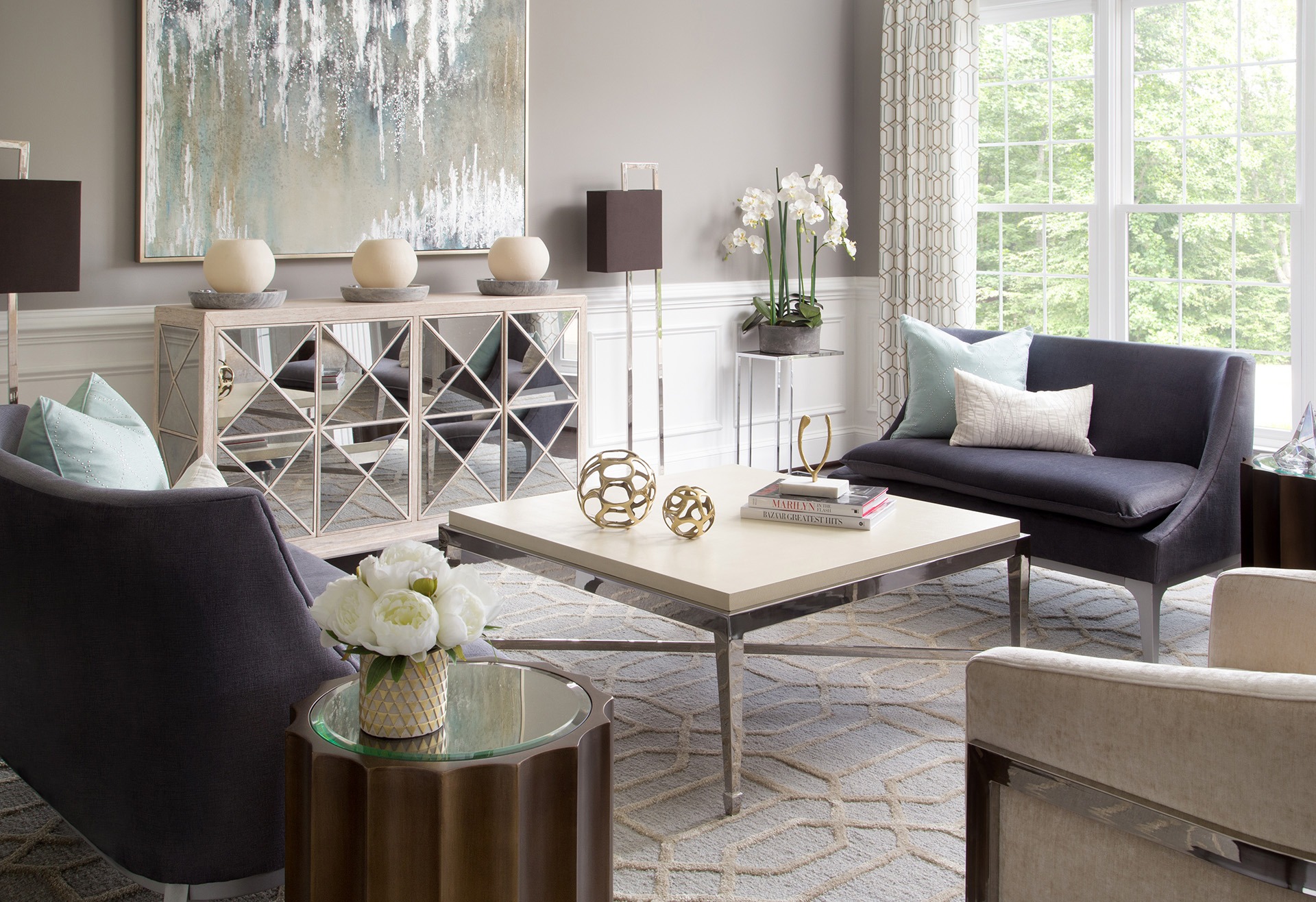 Modern Living Room Interior Designer Birmingham, AL